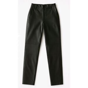 Michael Hoban North Beach Leather Pants Black Women XS 2 25 Vtg Biker 90s